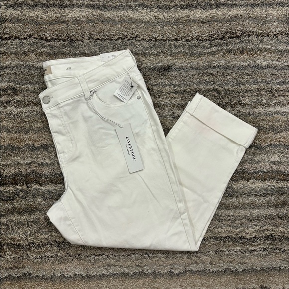 Liverpool The Crop Jeans Sz 16W NWT | Liverpool Cropped White Jeans | Liverpool* - Picture 3 of 16